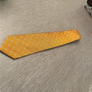Brooks Brothers Mustard Silk Tie with Blue‎ Accents